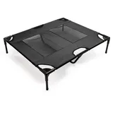 Wiltec Hundebett L 92 x 77 x 20 cm schwarz
