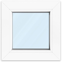 Kellerfenster 40x40 cm, PVC, Ideal 4000, Weiß, 400 x 400 mm, einteilig, festverglast, individuell konfigurieren