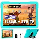 2026 Neueste Kinder Tablet 10 Zoll Android mit 5G WiFi 6, 20 GB RAM+128GB ROM(TF 2TB),Kindersicherung, 6000mAh, BT 5.0,Octa-Core, Widevine L1, 1280*800,GMS Certified Kids Tablet mit Eva Case-Green ﻿ ﻿