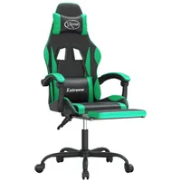 vidaXL Gaming-Stuhl mit Fußstütze Schwarz und Grün