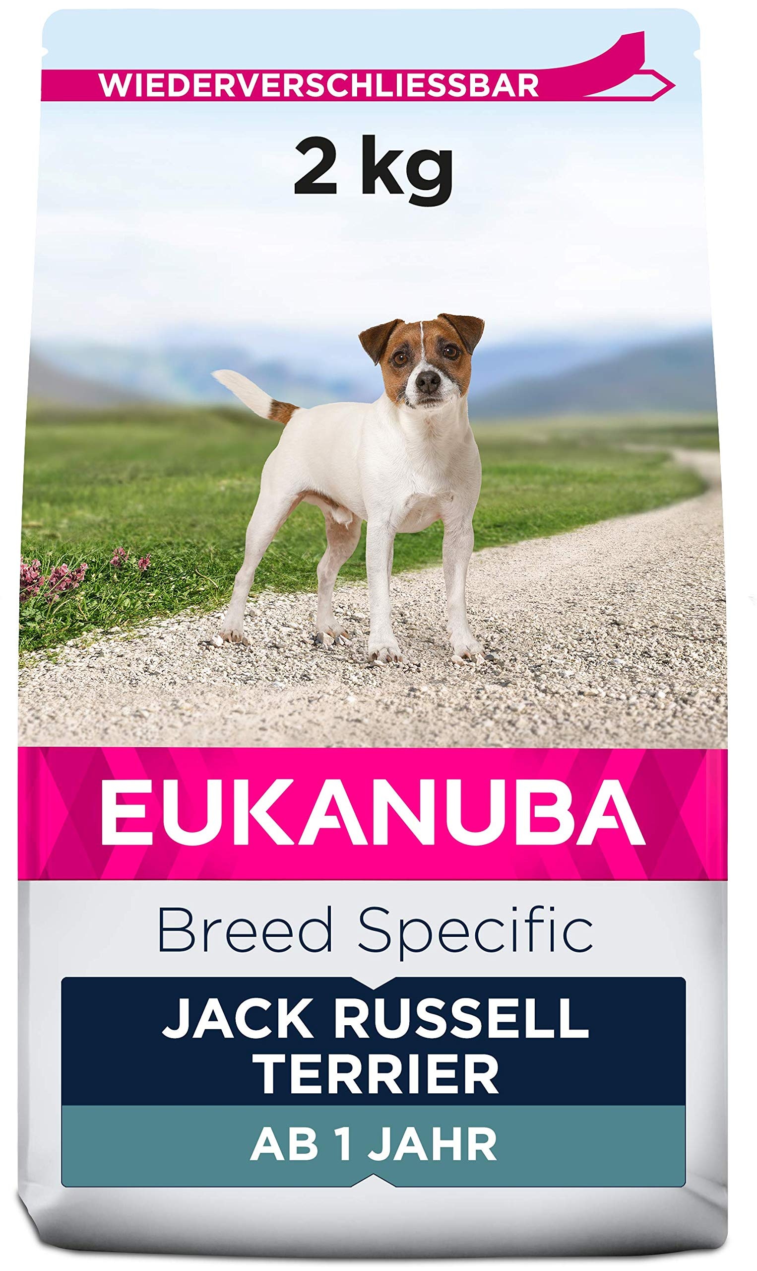 Eukanuba Breed Specific Jack Russell Terrier Trockenfutter - optimal auf die Rasse abgestimmtes Premium Hundefutter mit Huhn, 2 kg