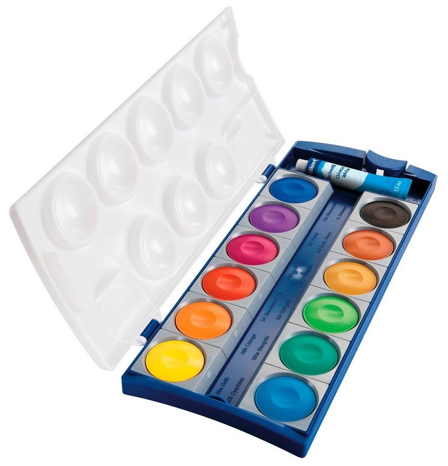 Pelikan Malpalette Deckfarbkasten K12, 12 Farben