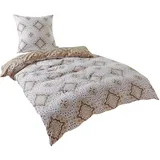 Traumschlaf Bettwäsche München beige in beige | Gr.: 135 x 200 + 80 x 80 cm