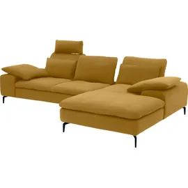 W.Schillig Eckcouch Leder 2-Sitzer Gelb