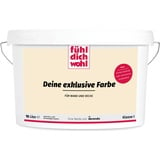 derendo Fühl Dich Wohl Deine Farbe beige, matte Wandfarbe beige, hohe Deckkraft, verschiedene Beigetöne zur Auswahl (10L, Cremebeige E5-31)