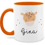 Tasse Tassen 325ml - Süße Giraffe Giraffen Giraffenmotiv - 325 ml - Orange - name einer