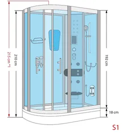 AcquaVapore Dusche Duschkabine D60-73M2L-EC 120x80 cm Mit 2k Scheiben Versiegelung