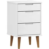 vidaXL Nachtschrank MOLDE 40 x 35 x 65 cm Weiß