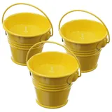 MARELIDA Duftkerzen Citronella Garten Balkon Outdoorkerzen im Metalleimer 3St.