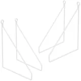 ML-Design 4 Stück Regalhalterung 200 mm, Weiß, Metall Dreieckige Schwebe Regal
