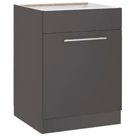 WIHO KÜCHEN Spülenschrank »Flexi2«, Breite 60 cm grau