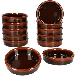 12x Escuro Cazuela Ø12cm 200ml Tonschale dunkelbraun Tapas Antipasti mediterran