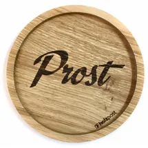 Holzpost Untersetzer Prost,