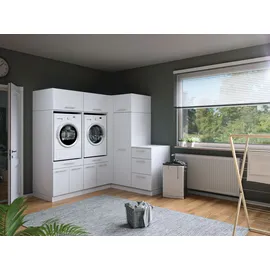 laundreezy Mehrzweckschrank-Set 203 x 200 x 68 cm Weiß