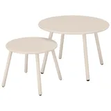 vente-unique Garten-Beistelltische - Metall - Beige - MIRMANDE von MYLIA