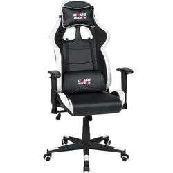 Gaming-Stuhl DUO COLLECTION "Game-Rocker G-10", schwarz (schwarz, weiß, schwarz), B:66cm H:125cm T:66cm, Stühle