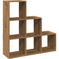 vidaXL Raumteiler-Bücherregal 3 Etagen 99 x 29 x 99 cm Braun