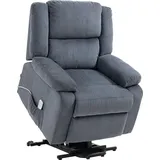 Homcom Aufstehsessel mit Liegefunktion Polyester 95 x 106 x 93 cm Grau elektrisch