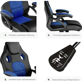 Tectake Mike schwarz/blau