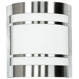Licht-Erlebnisse Außenleuchte Edelstahl Glas B:14 cm E27 IP44