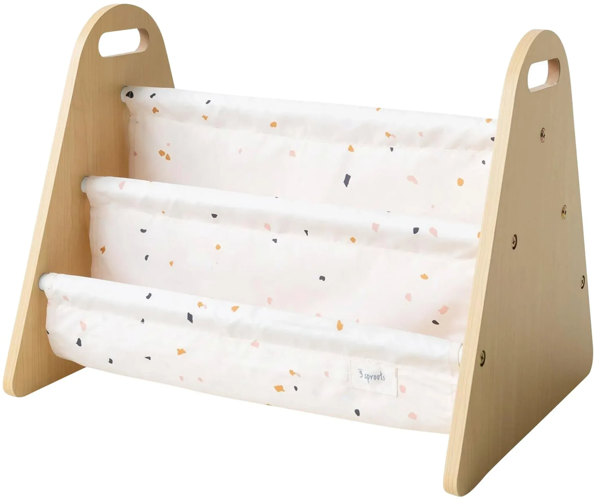 3 sprouts Bücherregal doppelseitig, beige | weiss