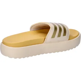 Adidas Damen Adilette Platform Slides, crystal sand/gold met/semi spark, 42 EU