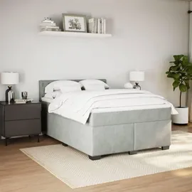 vidaXL Boxspringbett 140 x 200 cm Hellgrau