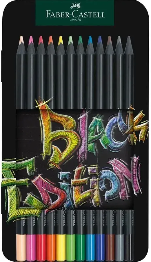 Faber-Castell 116413 Buntstift Beige, Schwarz, Blau, Braun, Grün, Grau, Hellblau, Hellgrün, Orange, Pink, Rot, Gelb 12 Stück(e)