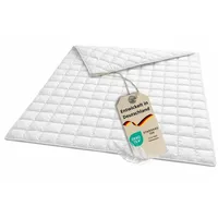 leichte Daunendecke, 155 x 220 cm, Sommerdecke, 70% Daunen / 30% Federn, allergikergeeignet, Bodyprotect - Weiß