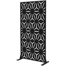ML-Design Metall Sichtschutz 90 x 180 cm Schwarz 3 St.