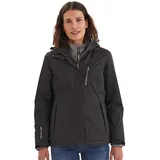 Damen Funktionsjacke Mit Abzippbarer Kapuze Schwarz 38