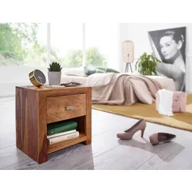 Wohnling Nachtschrank 40 x 40 x 40 cm Braun