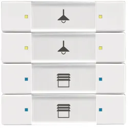 1St. Busch-Jaeger 6127/02-84 Bedienelement, 4/8-fach, Multifunktion/Farbkonzept ...