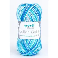 Gründl Strickgarn Cotton Quick Print Aqua 50 g