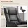 Homcom Relaxsessel Kunstleder 84 x 102 x 71 cm Schwarz mit Hocker