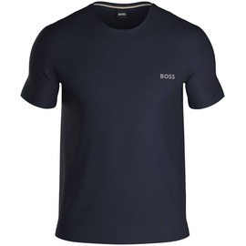 Boss Herren T-Shirt - Mix&Match, Unterziehshirt, Rundhals, Baumwolle, Logo, einfarbig Dunkelblau 3XL