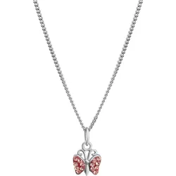 Zeeme for Kids Halskette 925 Sterling Silber Kristall pink