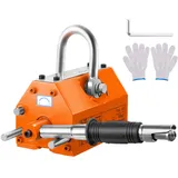 Vevor Lasthebemagnet Kranmagnet (300 kg Tragfähigkeit, 750 kg Zugkraft, -40 bis 80 °C), 10 Stk. Magnete Handgesteuertes Gabelanheben Magnetlifter Magnetheber Gelb Neodymium Lifting Magnet Werkzeug