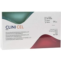 CLINICEL Fibril Type, Sterile Pflanzliche Oxidierte Regenerierte Cellulose, Resorbierbares Blutstillendes Mittel, Größen: 5,1 x 10 cm, 2 x 4 Zoll, Packung von 6 Stücken.