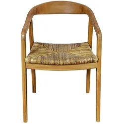 Armlehnstuhl Teakholz Essstuhl Küchenstuhl Wohnzimmer Küche Esszimmer Stuhl
