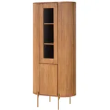 MASSIVMOEBEL24.DE Vitrine BARCELONA 80 x 45 x 180 cm Beige