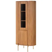 MASSIVMOEBEL24.DE Vitrine BARCELONA 80 x 45 x 180 cm Beige