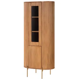 MASSIVMOEBEL24.DE Vitrine BARCELONA 80 x 45 x 180 cm Beige