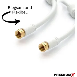 Premium X SAT Antennenkabel 25 m Weiß