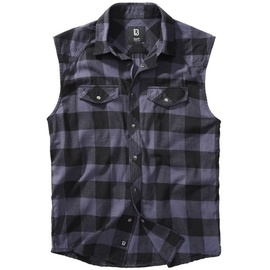 Brandit Textil Brandit Checkshirt Sleeveless black/grey, S