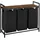 VASAGLE Wäschesammler 3 Fächer und Ablage 92,5 x 33 x 72 cm Braun-Schwarz 114,