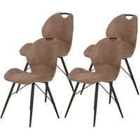 Hela 4-Fußstuhl Kate S Set Vintage Schlamm, schwarz), Griffmulde