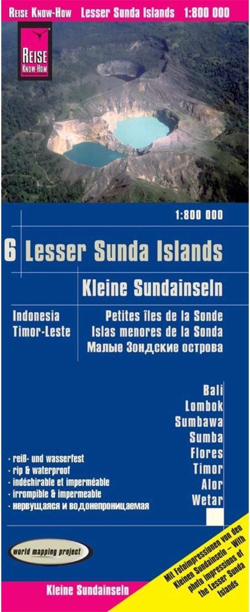 Reise Know-How Landkarte Kleine Sundainseln / Lesser Sunda Islands (1:800.000) - Bali, Lombok, Sumbawa, Sumba, Flores, Timor, Alor, Wetar -  Karte Indonesien 6 -  Straßenkarten