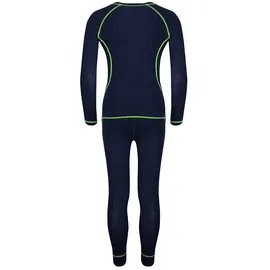 TROLLKIDS Merino Funktionsunterwäsche-set - Navy / Viper Green - 140 cm