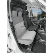 Walser Transporter Sitzbezüge Auto für FIAT Doblo (263), 1 Einzelsitz Fahrer (Aussparung Armlehne rechts), Auto Sitzbezüge aus Stoff Sitzschoner Auto, Auto Sitzauflagen Set für Van